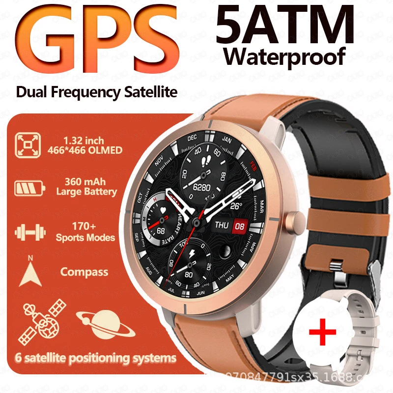 Dm76 Smart Watch Gps Sports Health Compass Altitude Barometric Pressure Waterproof Flashlight Smart Watch Utan - 5
